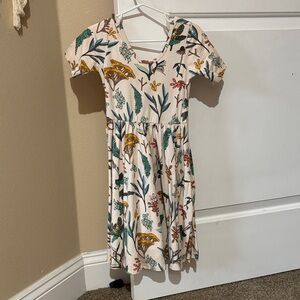 Alice and Ames Floral Cream Short Sleeve Skater Dress